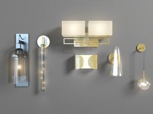 新中式玻璃灯罩壁灯