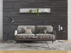 北欧、现代多人沙发、落地灯