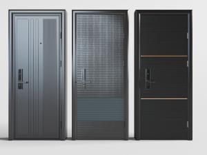 新中式黑色平开门