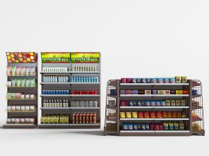 超市便利店零食、饮料货架