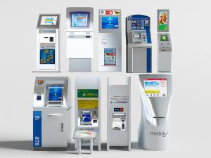 酒店、银行和超市带显示屏的咨询机、自助取款机