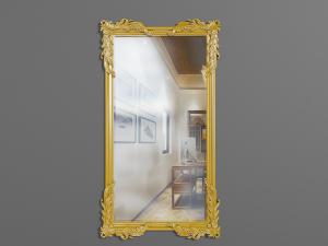 欧式金色雕花长方形装饰镜子