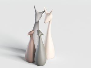 现代抽象动物雕塑饰品摆件