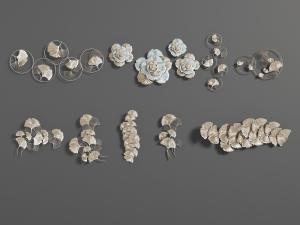 银杏叶、花朵墙面装饰挂件