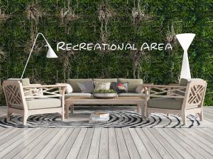 阳台露台户外实木多人沙发、单人沙发组合