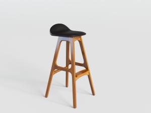 现代实木支架的吧凳