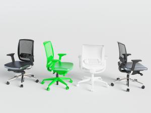 网状镂空靠背的办公转椅