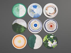 圆形抽象图案装饰挂件