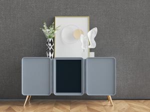 现代北欧灰色个性装饰柜、饰品摆件组合