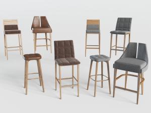 现代多款布艺、皮革吧台凳、吧椅