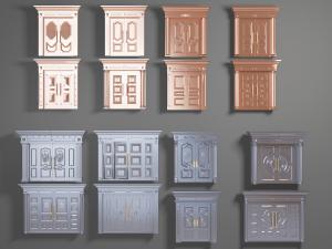 现代欧式铜制金属带门头的大门