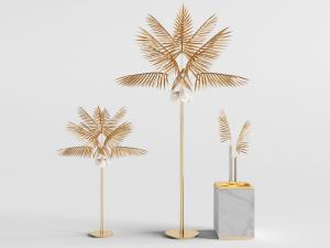 金属椰子树造型的落地灯