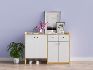 现代北欧白色玄关柜3d模型 现代北欧白色玄关柜