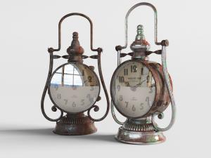 欧式老式做旧手提铜制钟表闹钟3d模型 欧式老式做旧手提铜制钟表闹钟