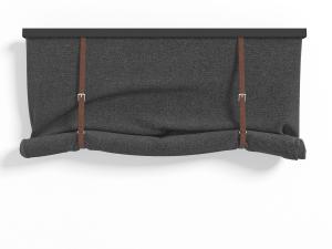 深灰色布艺罗马卷帘