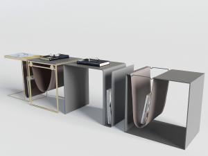 新中式可收纳的边几3d模型 新中式可收纳的边几