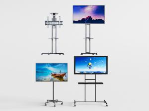 带滑轮的可移动电视机架