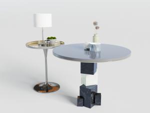 现代、新中式茶几、边几3d模型 现代、新中式茶几、边几