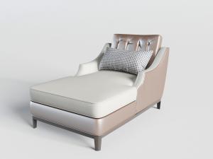 现代真皮躺椅、美人榻