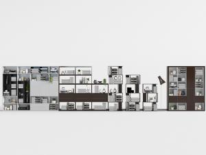 现代实木装饰柜书柜