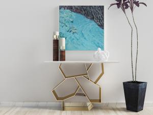 现代、新中式轻奢玄关柜3d模型 现代、新中式轻奢玄关柜