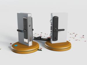 黑色指纹锁、门锁3d模型 黑色指纹锁、门锁