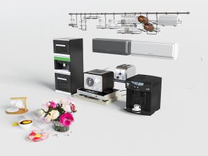 厨房不锈钢挂物架、空调挂机、咖啡机