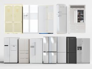 带玻璃柜、双开门冰箱