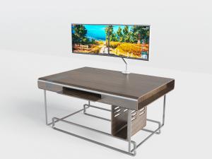 可旋转显示屏、电脑桌