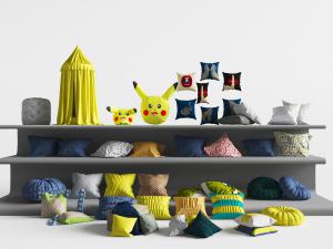 现代欧式方形圆形抱枕、小兔抱枕