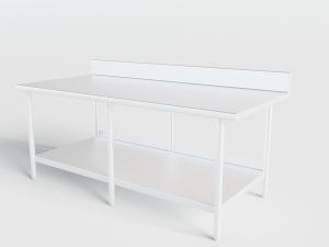 厨房不锈钢、带储物架操作台