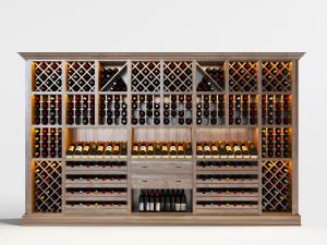 现代实木红酒货架