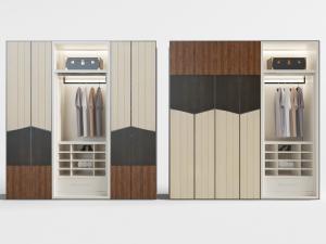 新中式三色柜门衣柜