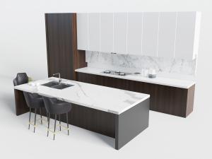 现代整体橱柜、厨房中岛吧台