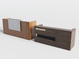 现代实木接待台前台