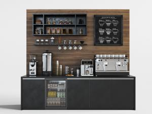 现代饮料店食品饮料备餐柜