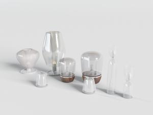 现代球形玻璃灯罩的台灯