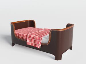 欧式皮革儿童床