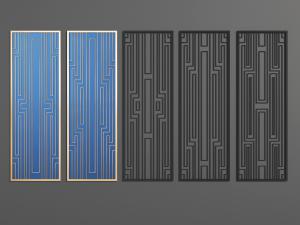 新中式金属隔断3d模型 新中式金属隔断