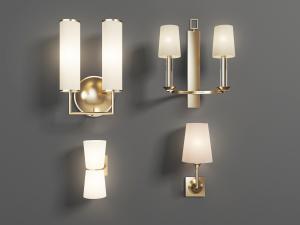 新中式金属支架的壁灯