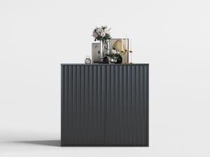 简欧黑色条形纹理的装饰柜、边柜3d模型 简欧黑色条形纹理的装饰柜、边柜