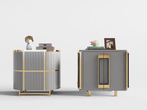 新中式轻奢边柜、装饰柜3d模型 新中式轻奢边柜、装饰柜