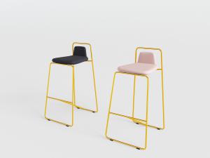 现代金属支架的吧椅