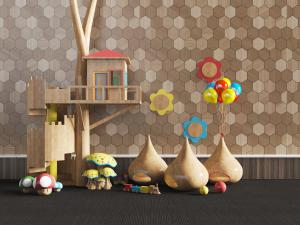 儿童活动区实木螺旋楼梯木房子3d模型 儿童活动区实木螺旋楼梯木房子