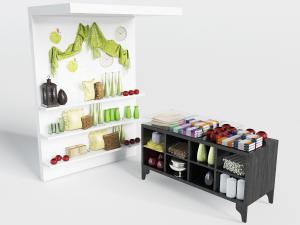 简欧黑色、白色商品收纳货架