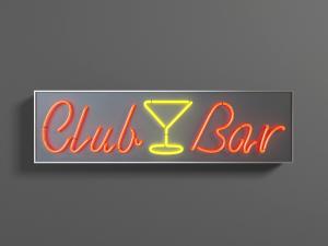 现代酒吧招牌、指示灯