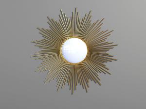 欧式放射状太阳造型的装饰镜子、墙面挂件