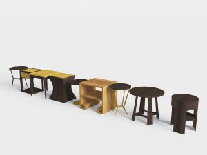 新中式圆形、方形坐凳