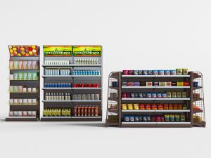 现代超市不锈钢多层食品、饮料和化妆品货架
