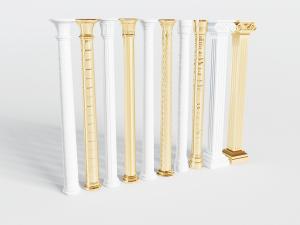 多根欧式罗马柱子